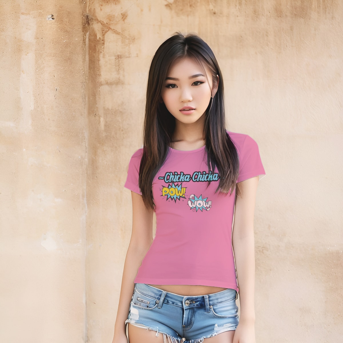 T Shirt Women Yipe Tee Pink Chicha Chicka